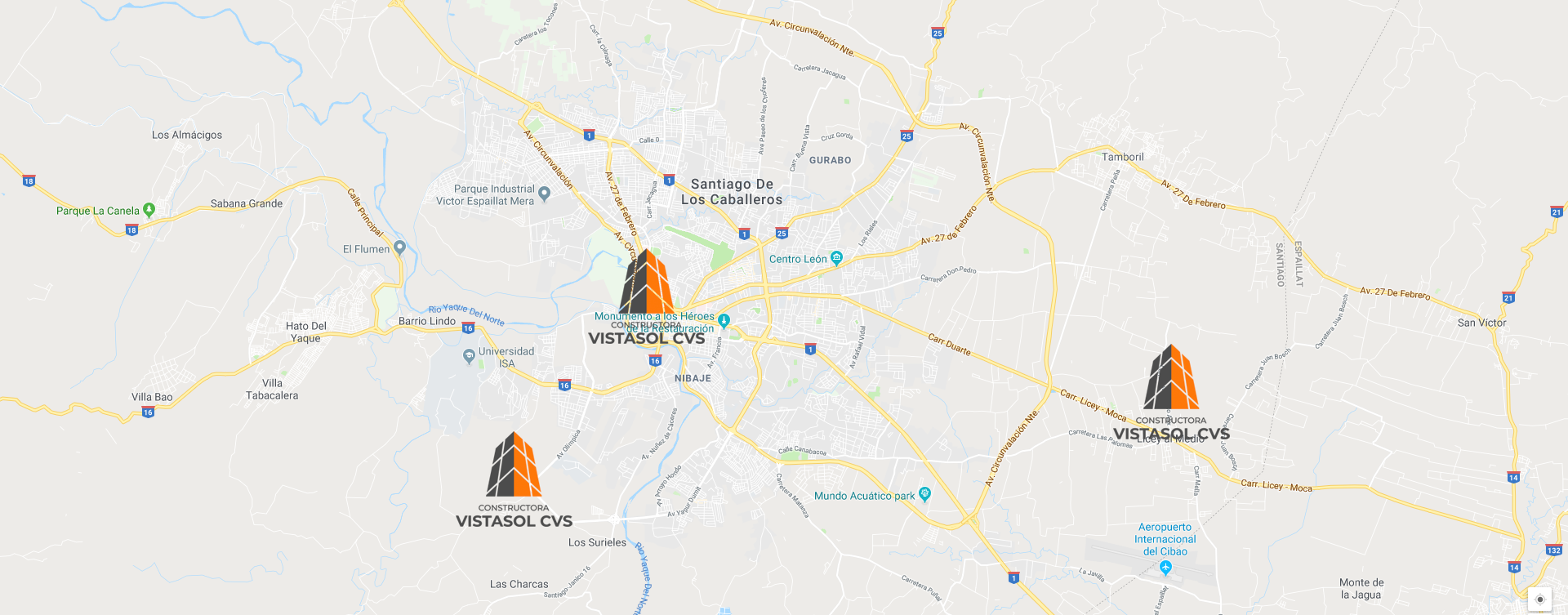 Mapa Proyectos Constructora Vistasol